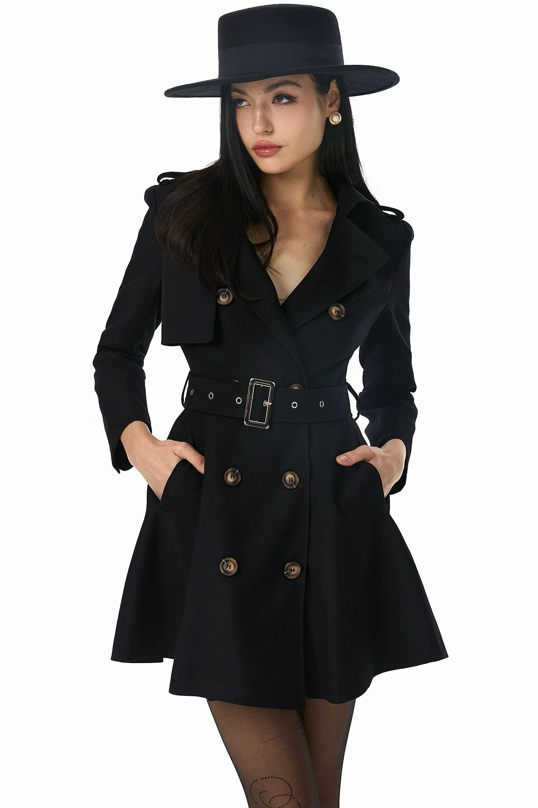 Premium Cropped Trench Coat