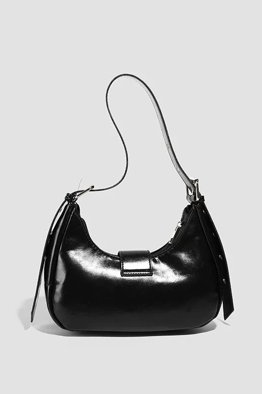 Leather Buckle Crossbody Bag