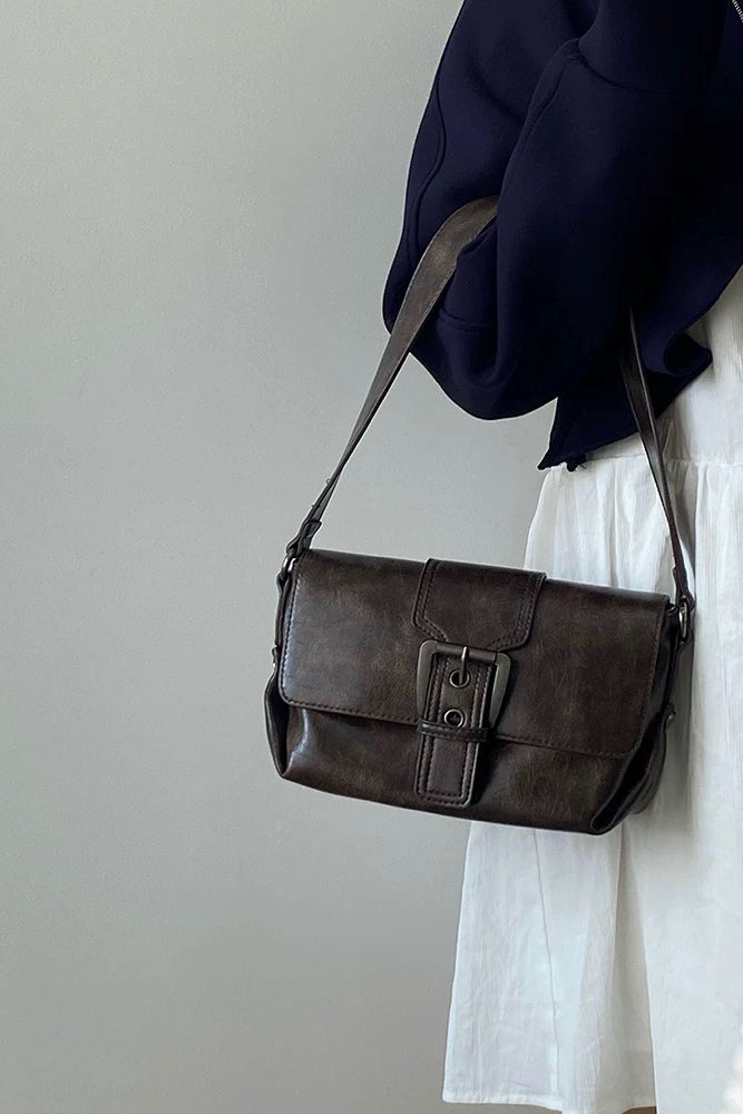 Vintage Brown Crossbody Bag