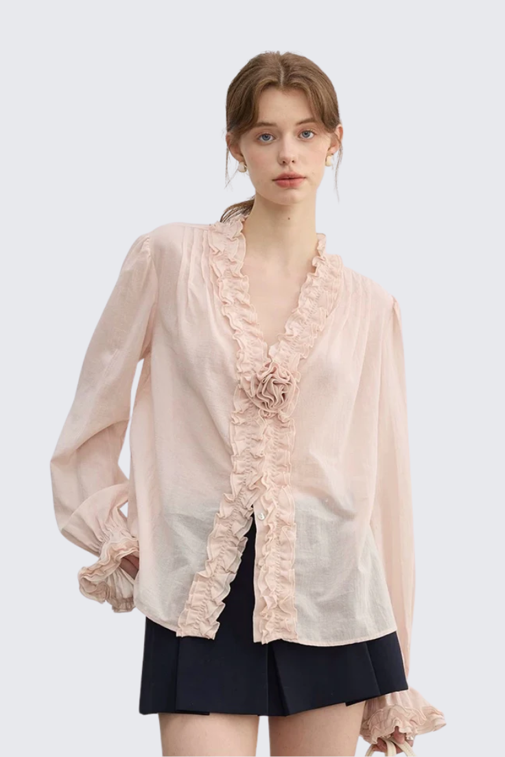 Lace Trim Blouse