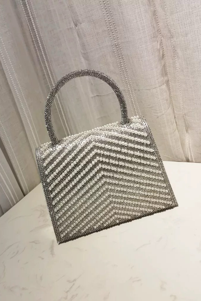 Full Rhinestone Pearl Bag