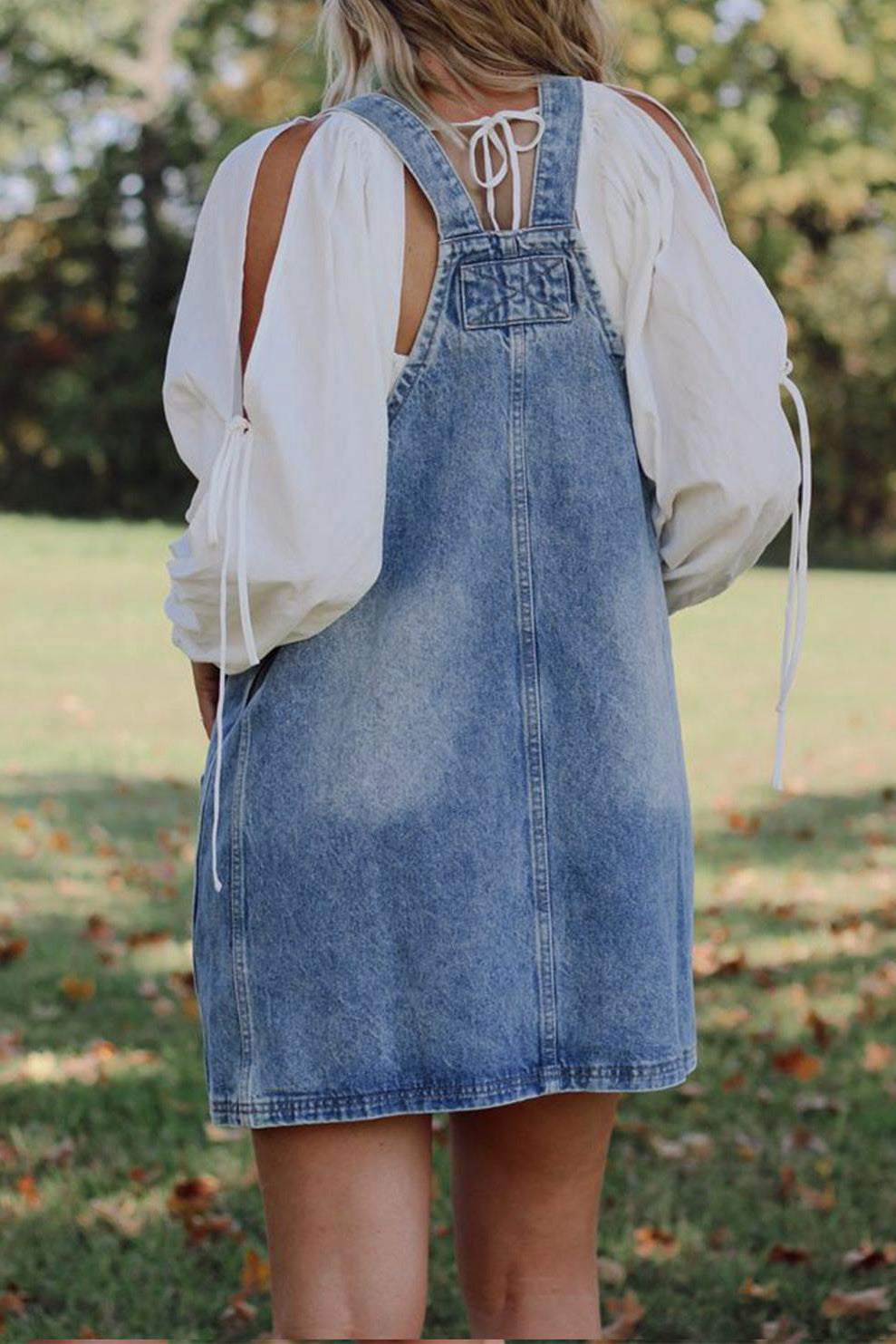 Denim Suspender Dress