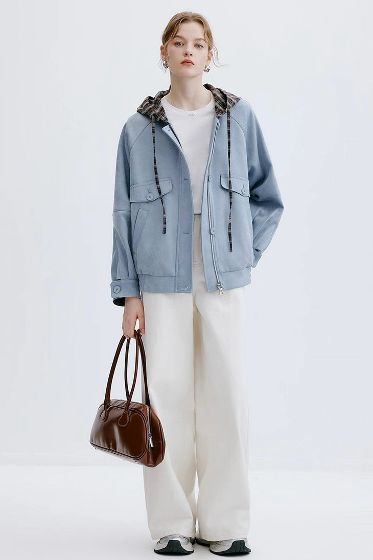 Color-Block Hoodie Jacket