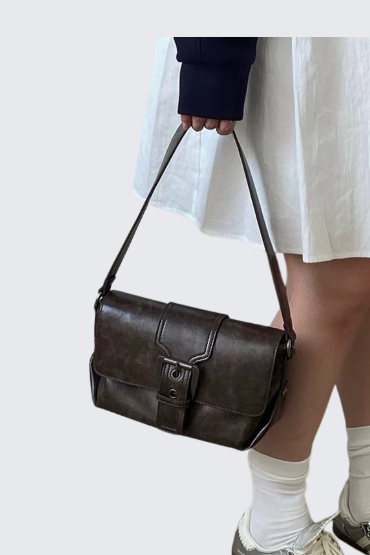 Vintage Brown Crossbody Bag