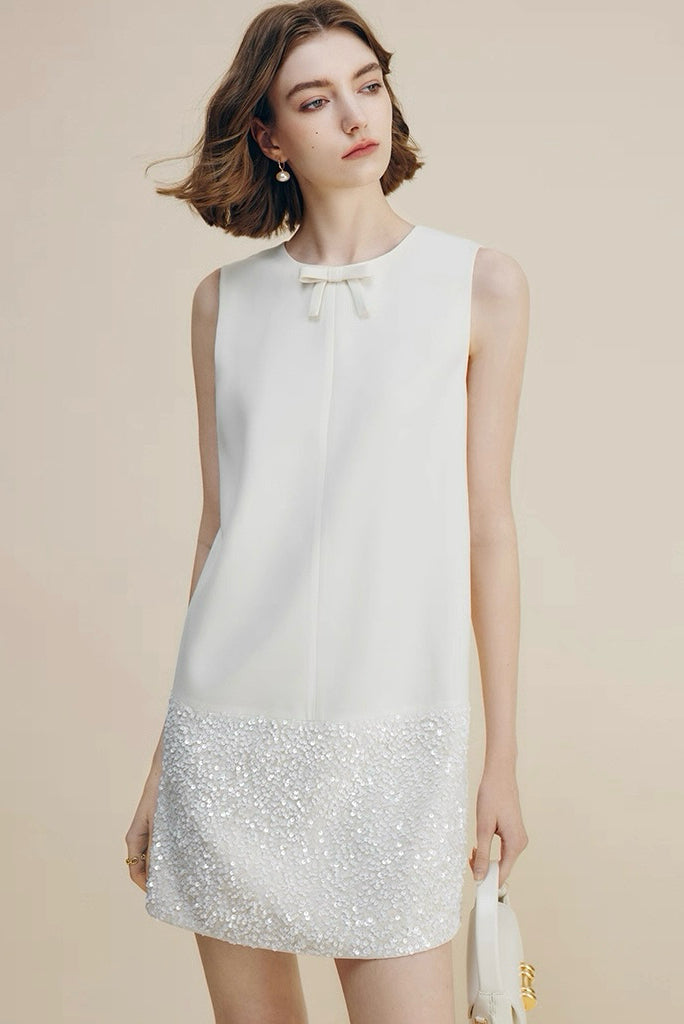 White Sequin Dress