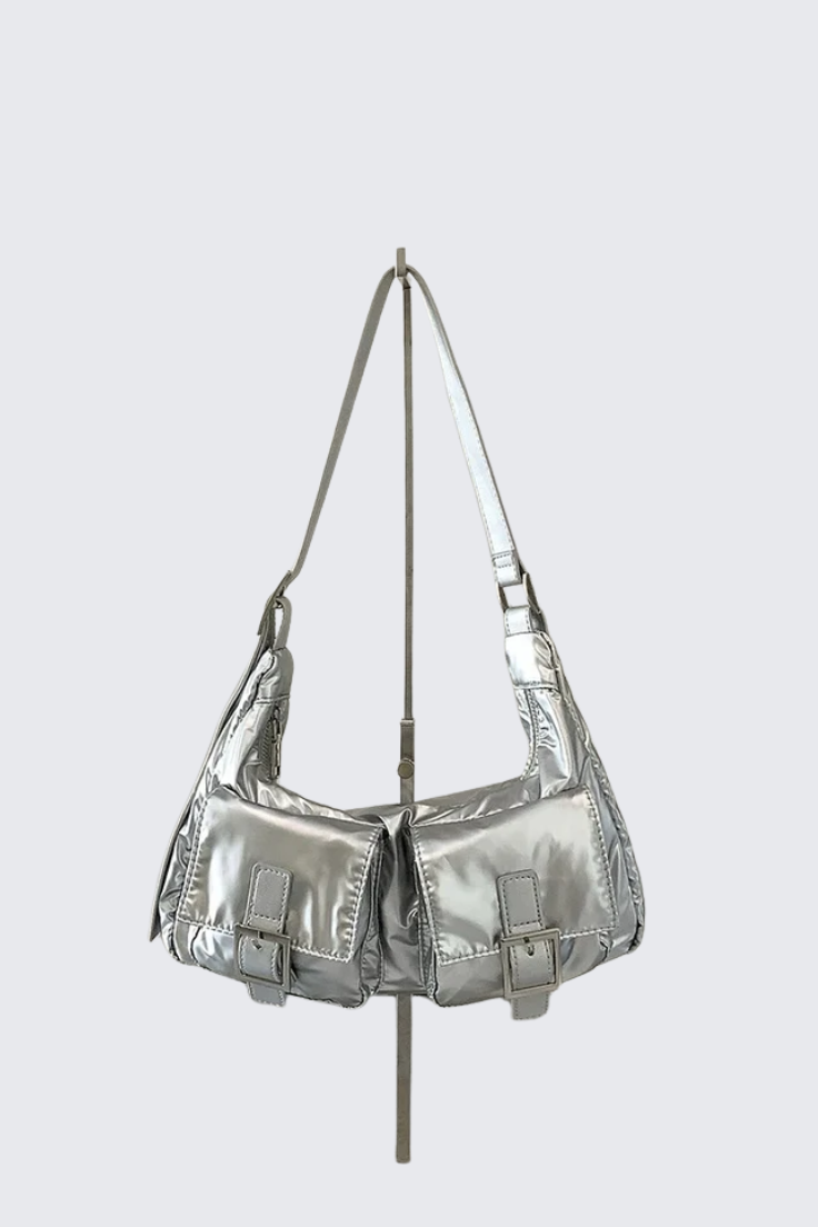 Dual-Pocket Minimalist Crossbody Bag