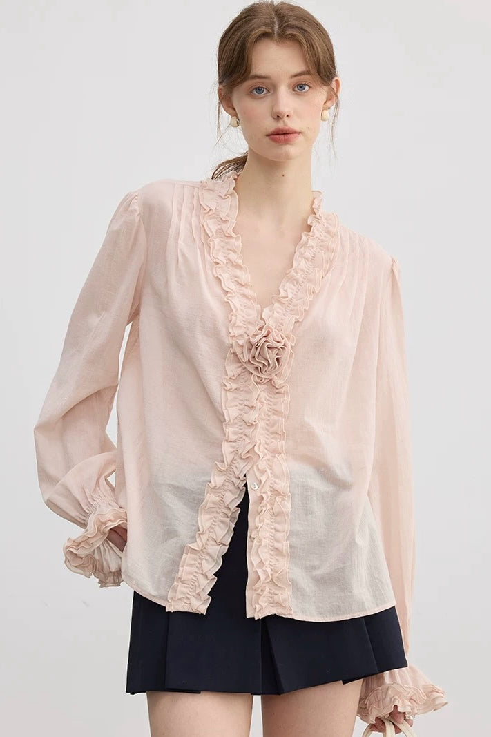 Lace Trim Blouse
