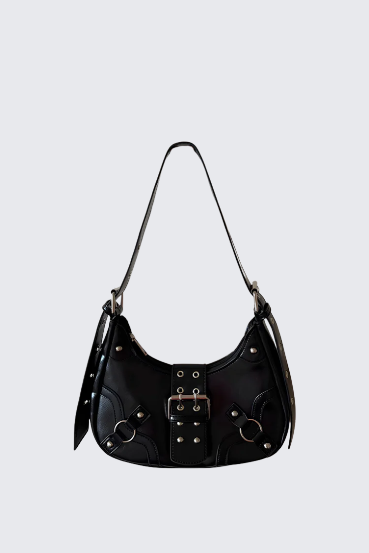 Leather Buckle Crossbody Bag
