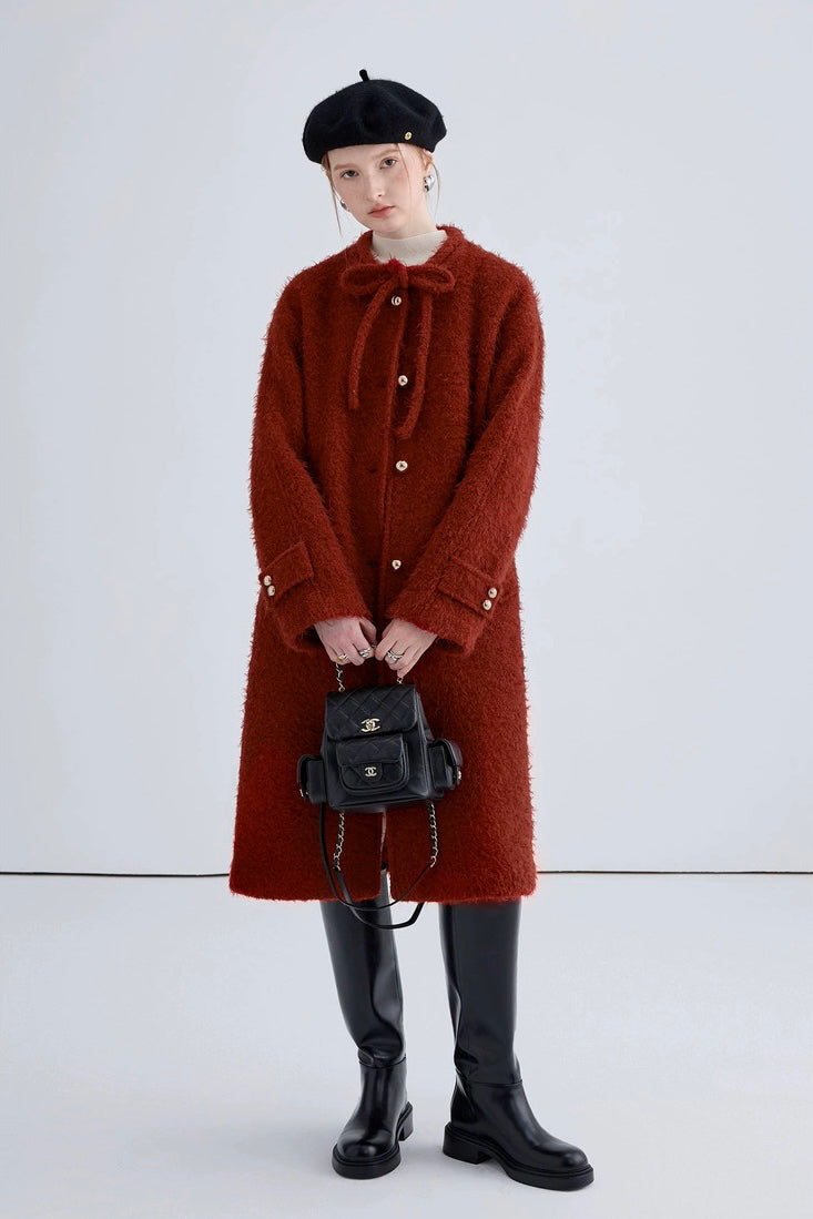 Red Long Wool Coat