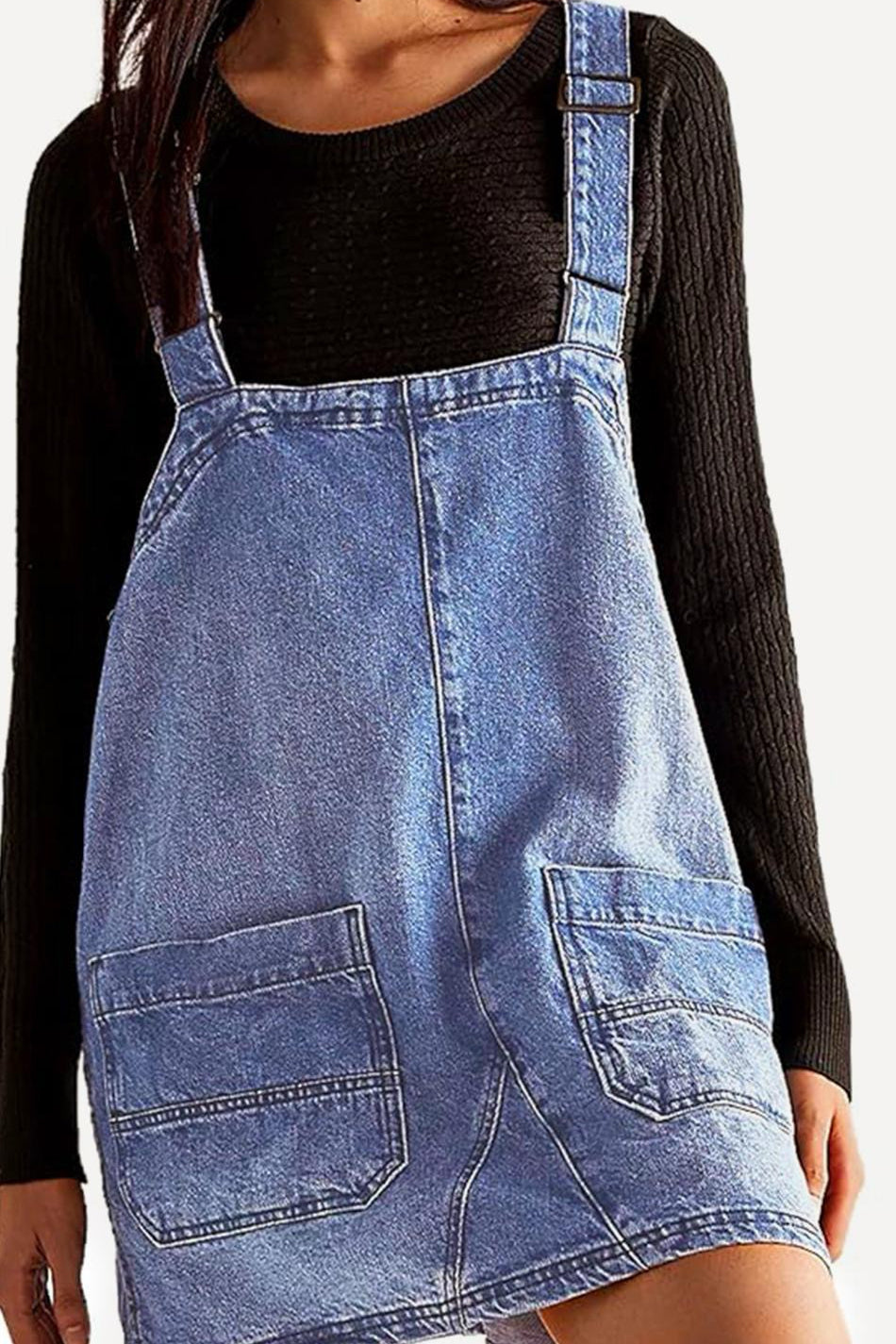 Denim Suspender Dress