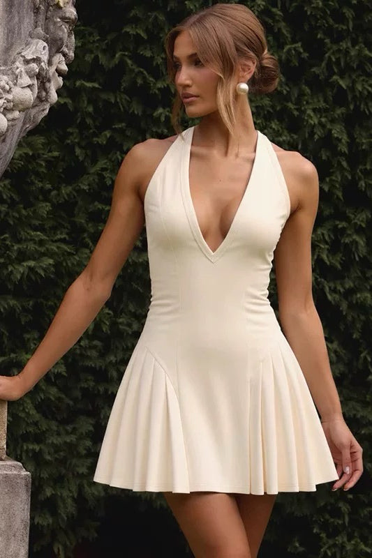 Deep V Mini Dress