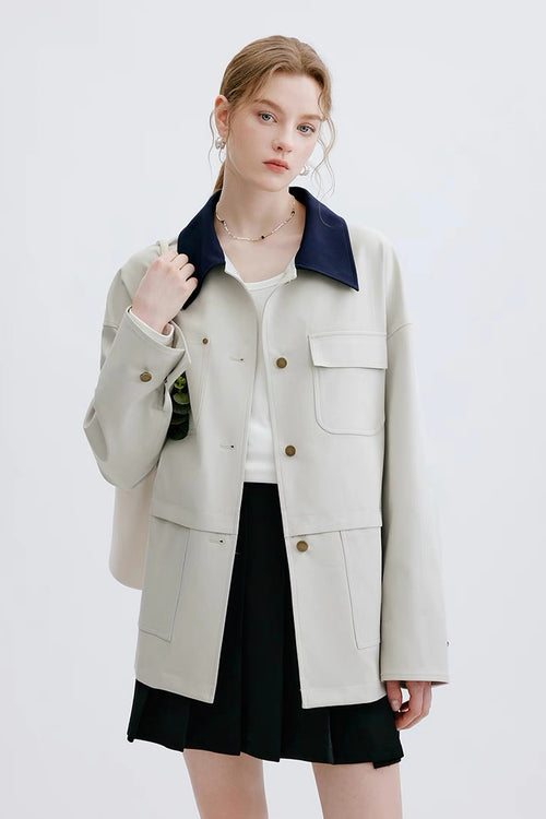 Black Collar Utility Jacket