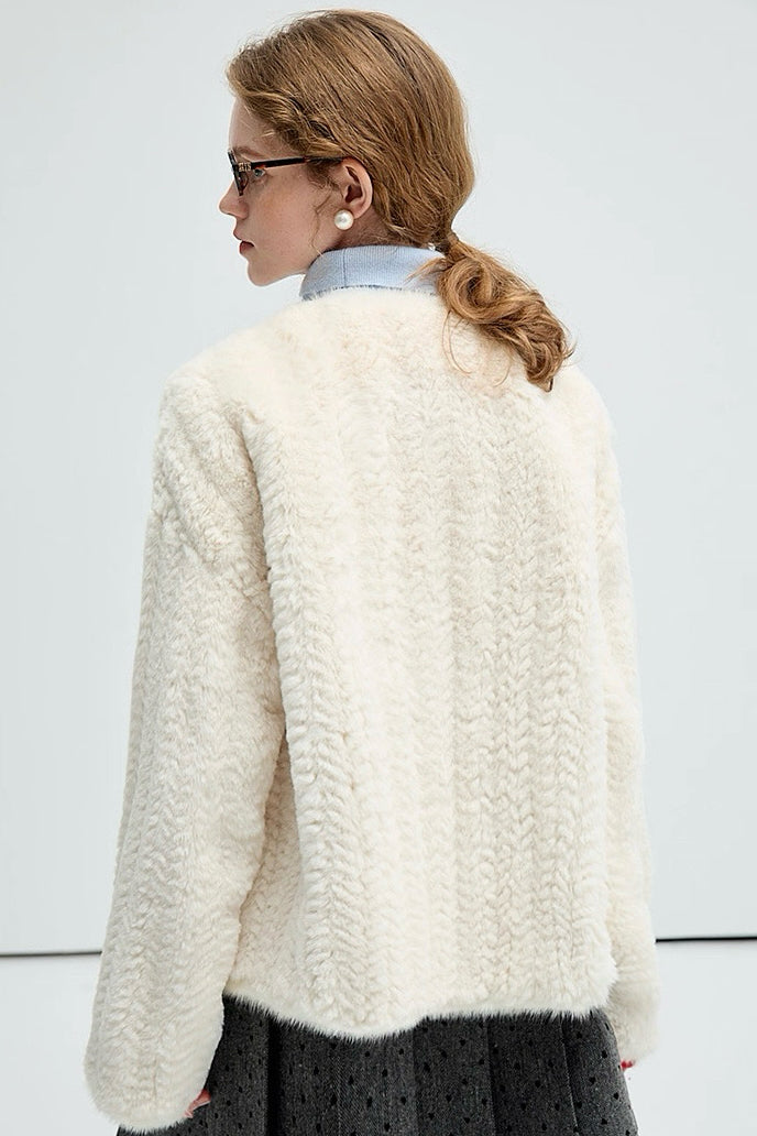 White Mink Fur Coat