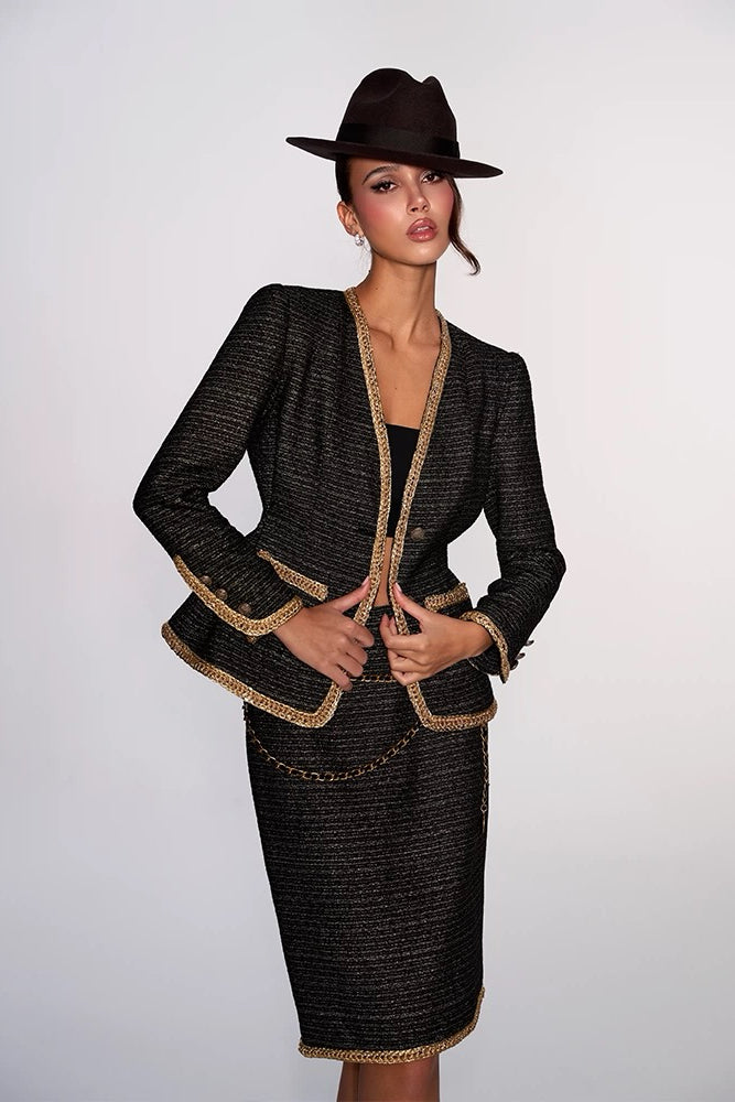 Chanel-Inspired Black & Gold Set