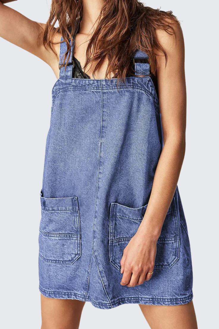 Denim Suspender Dress