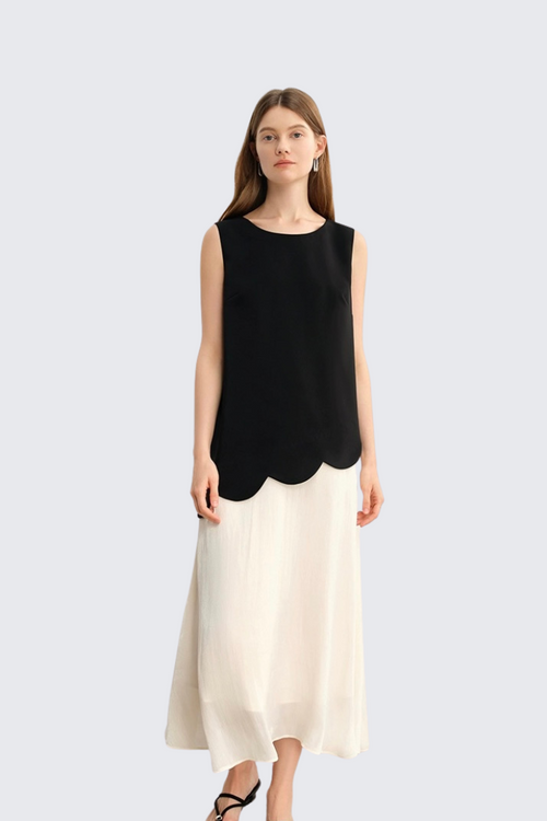 Black and White Patchwork Dress
