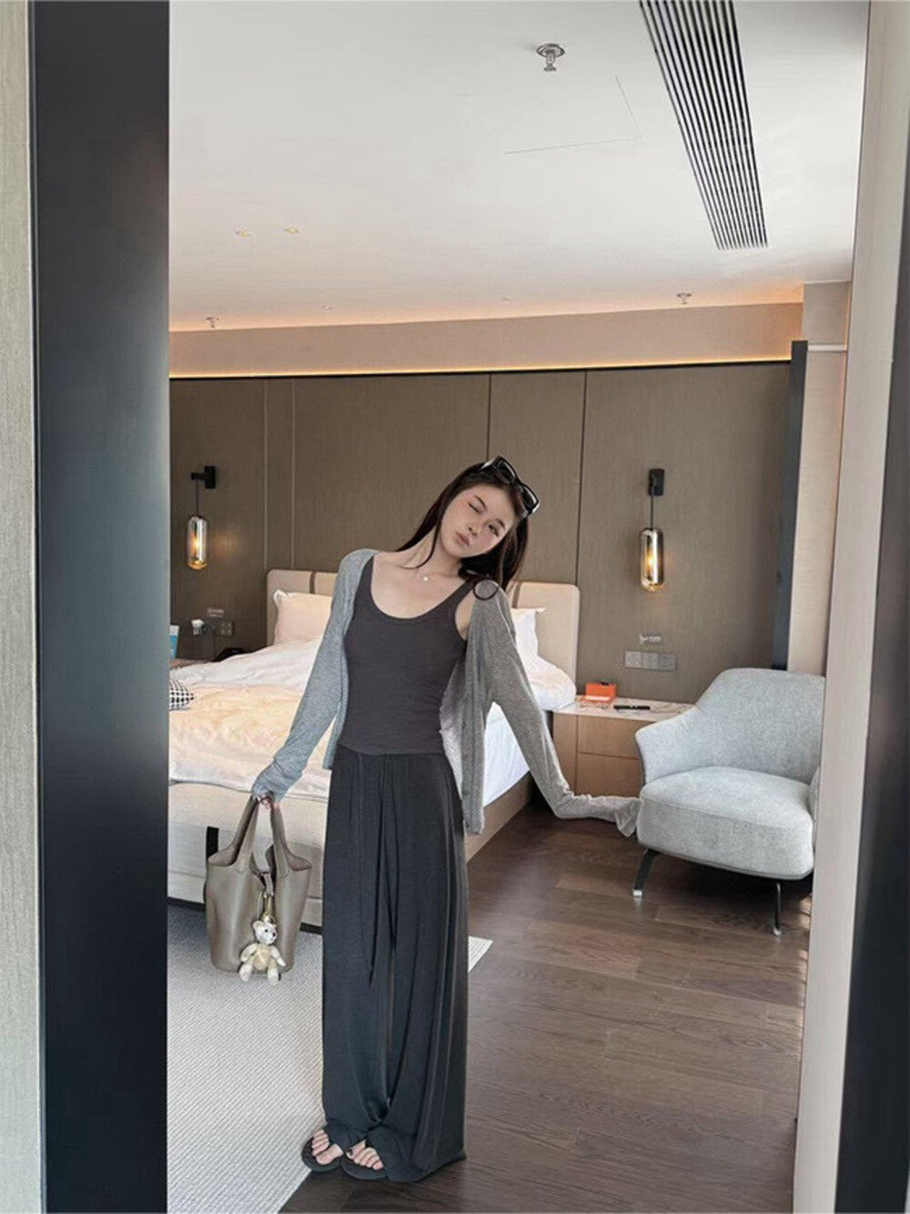 High-waisted Slimming Loose Wide-leg Pants