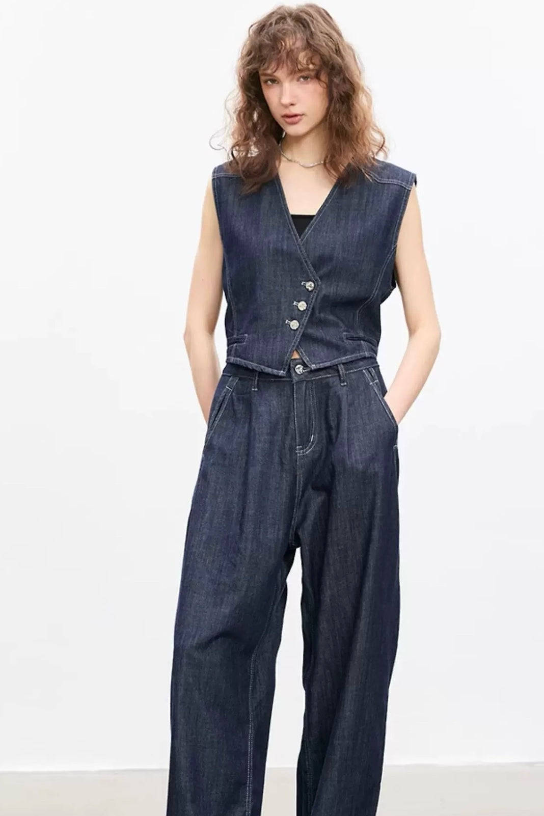 Denim Vest Set