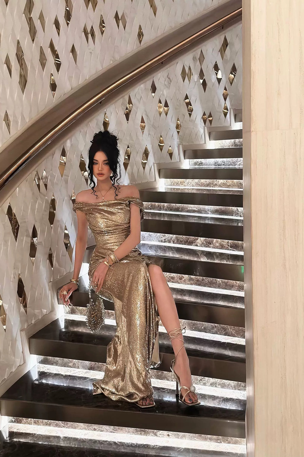 Gold Evening Dress