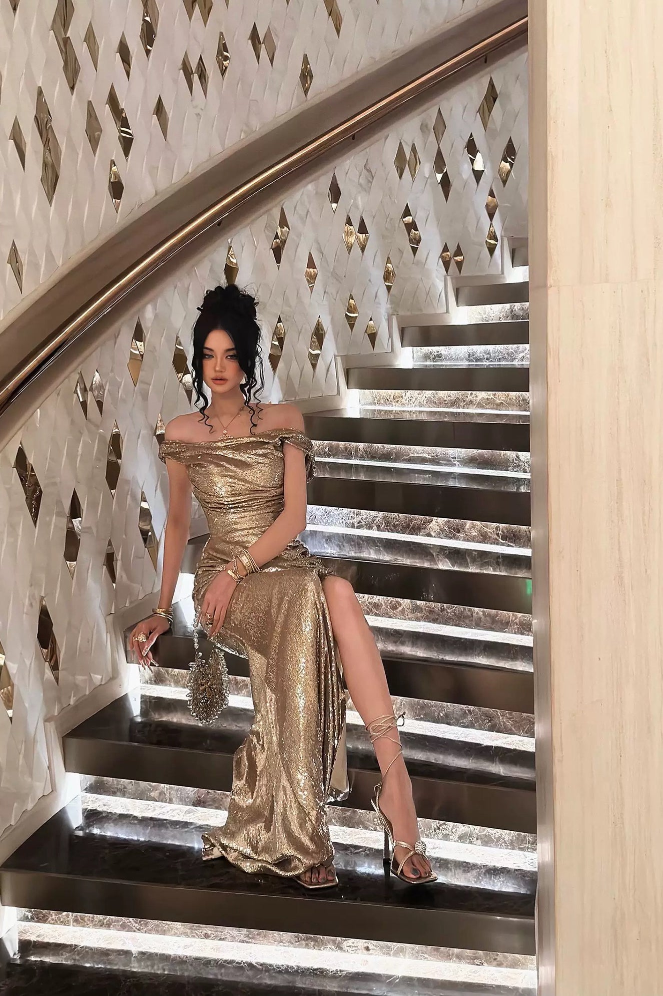 Gold Evening Dress