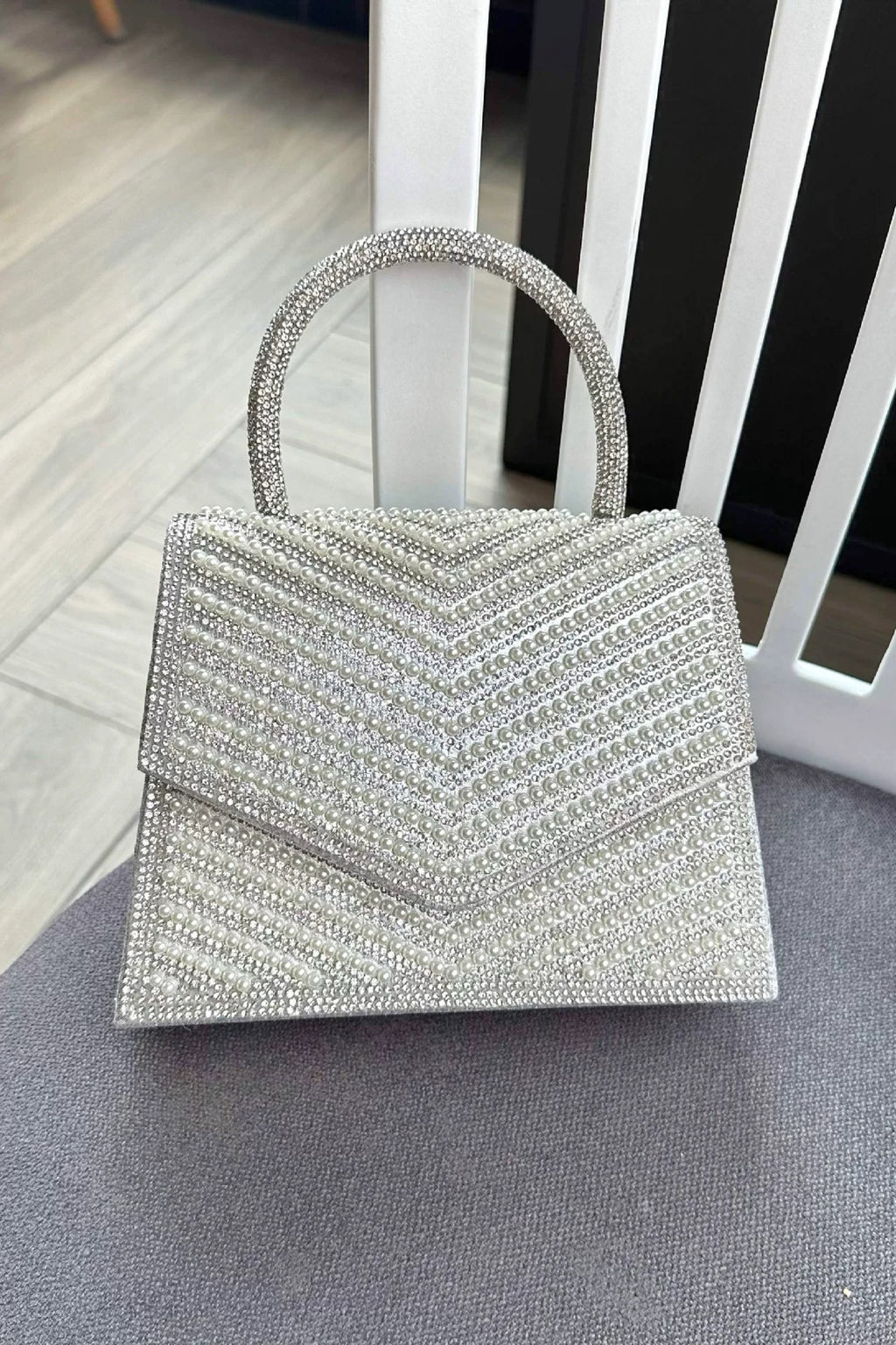 Full Rhinestone Pearl Bag