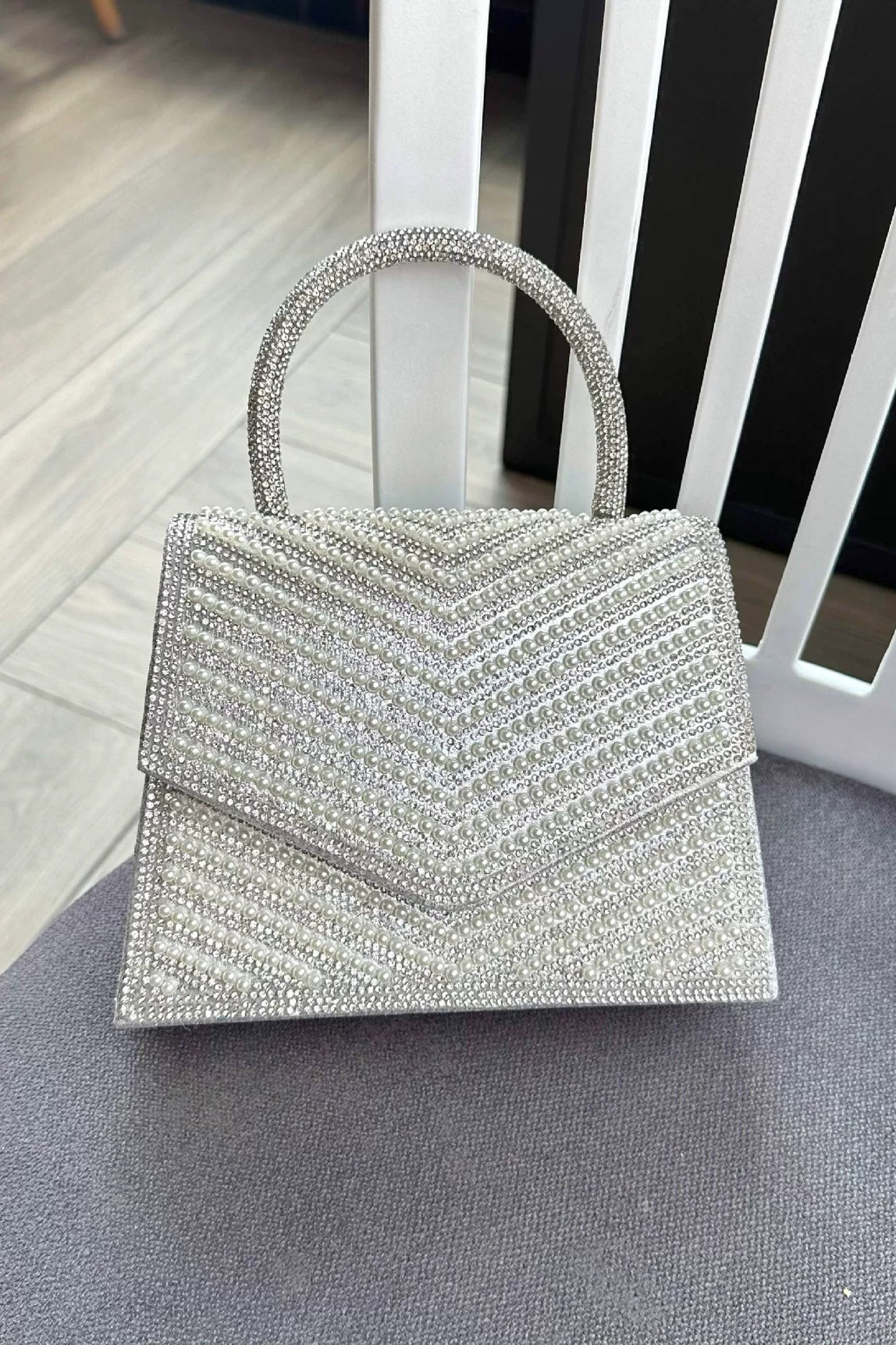 Full Rhinestone Pearl Bag