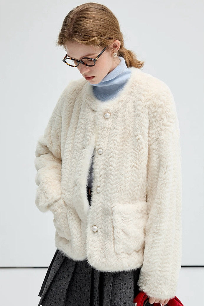 White Mink Fur Coat