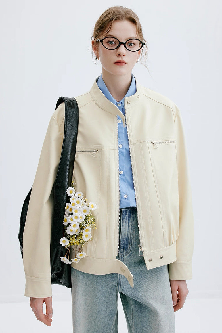 White Leather Jacket
