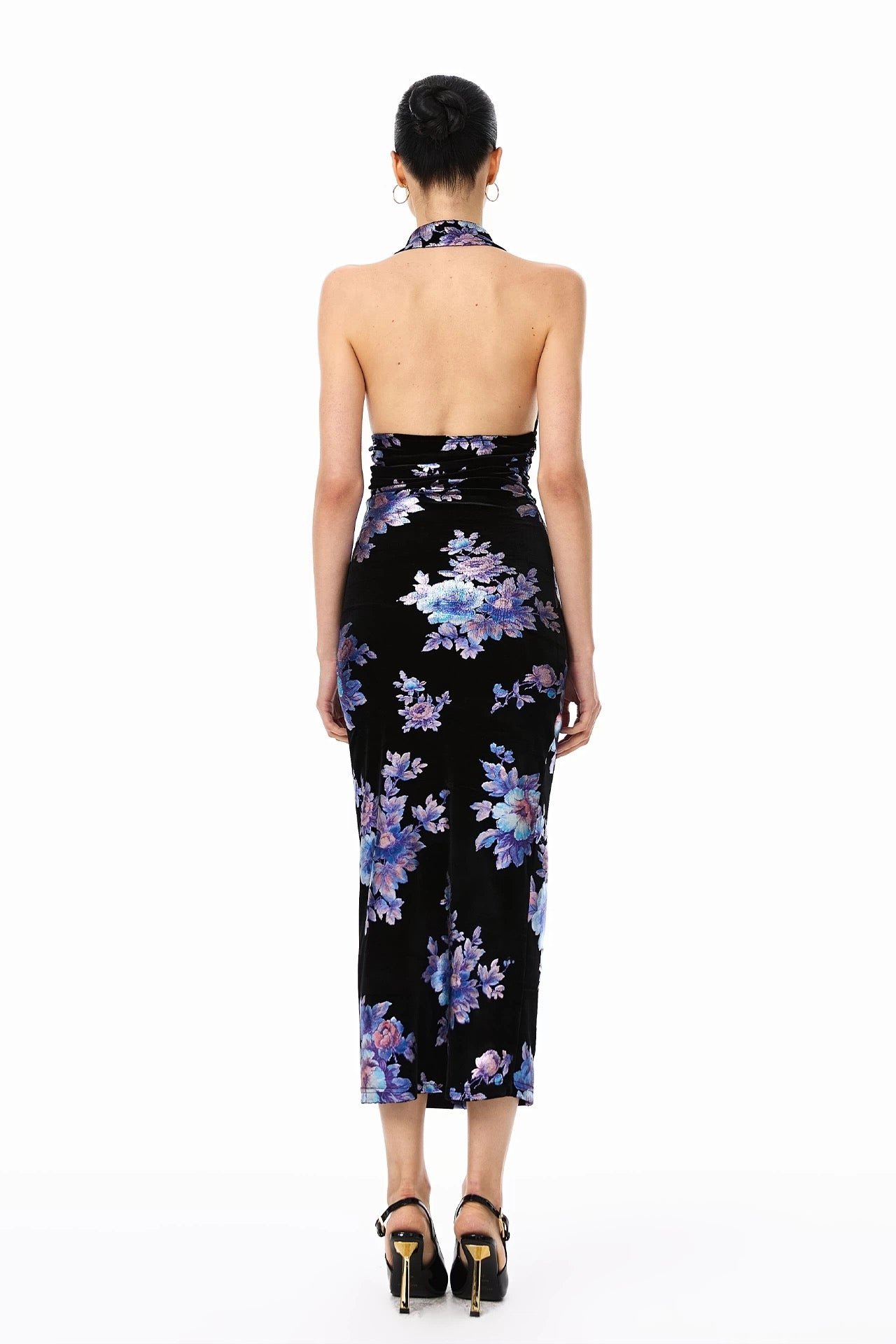 Black and Blue Floral Dress