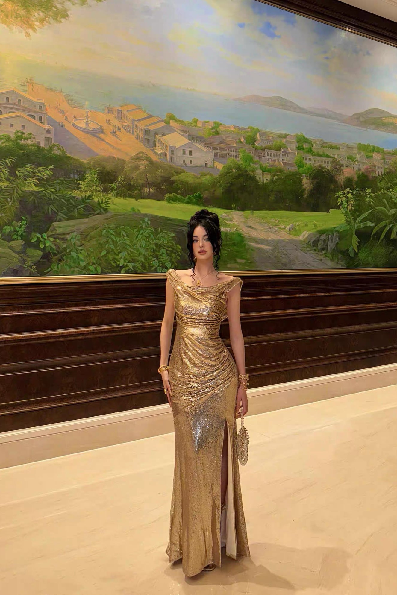 Gold Evening Dress