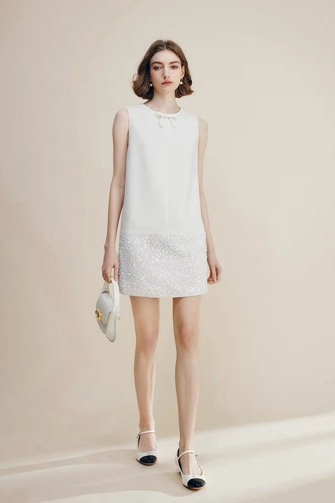 White Sequin Dress