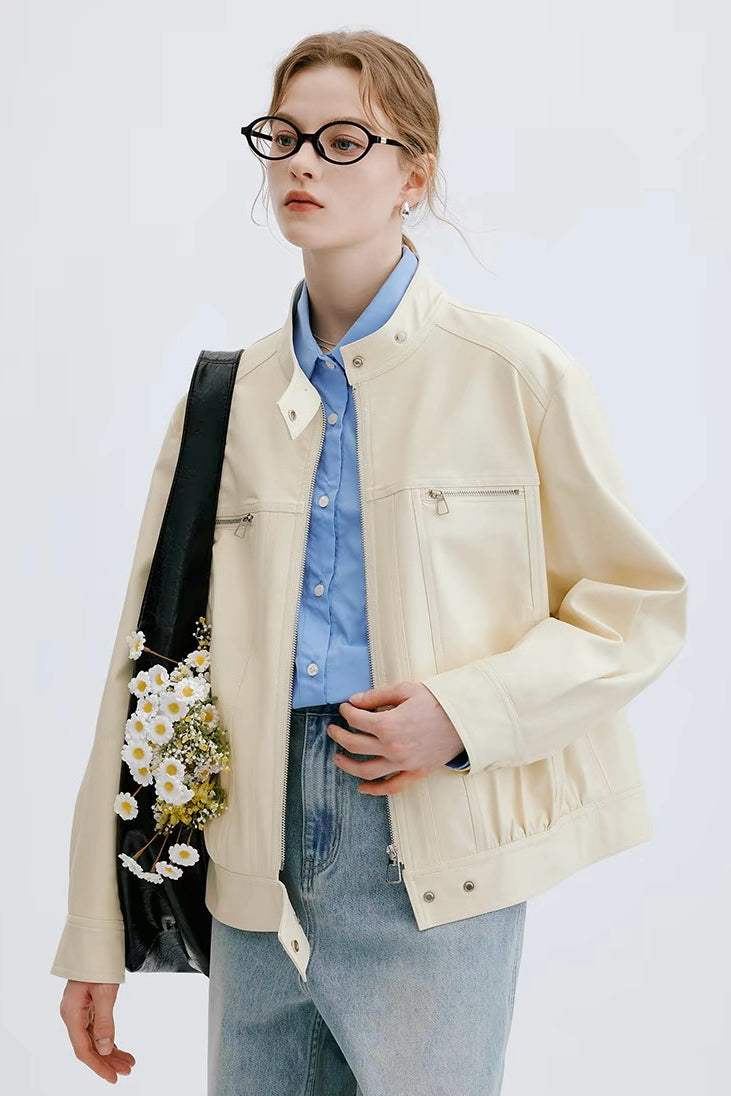 White Leather Jacket