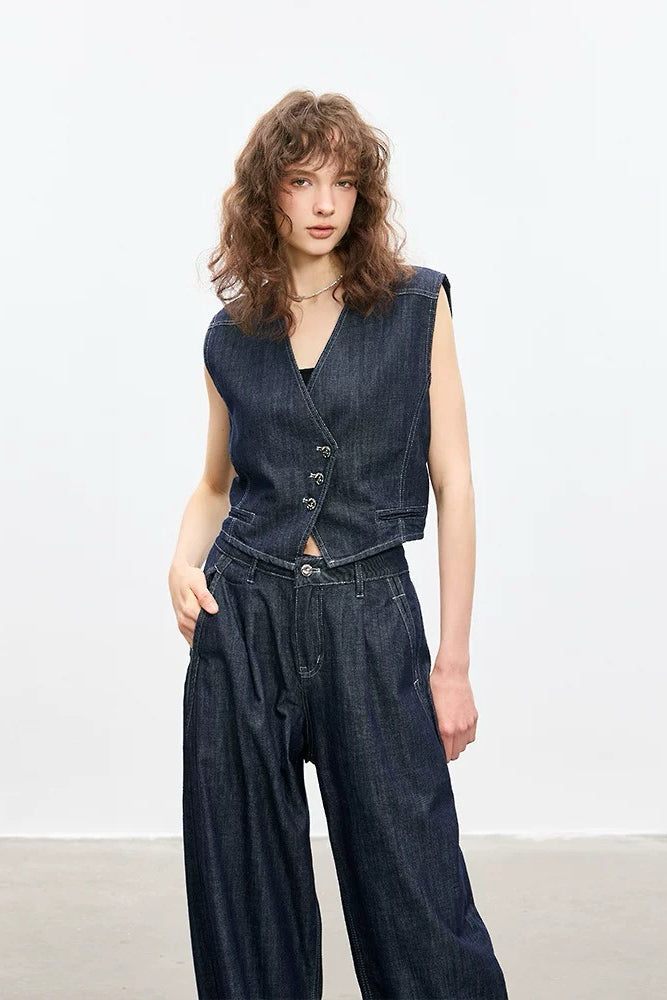 Denim Vest Set