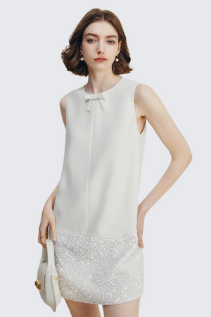 White Sequin Dress