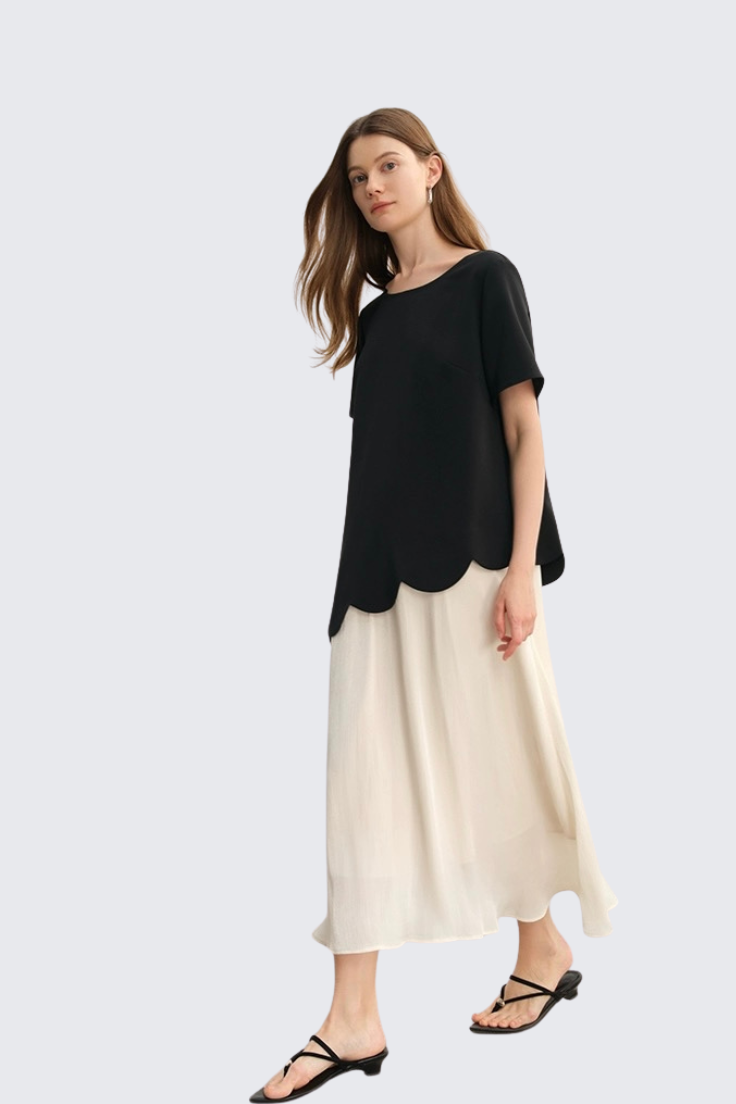 Black and White Patchwork Dress