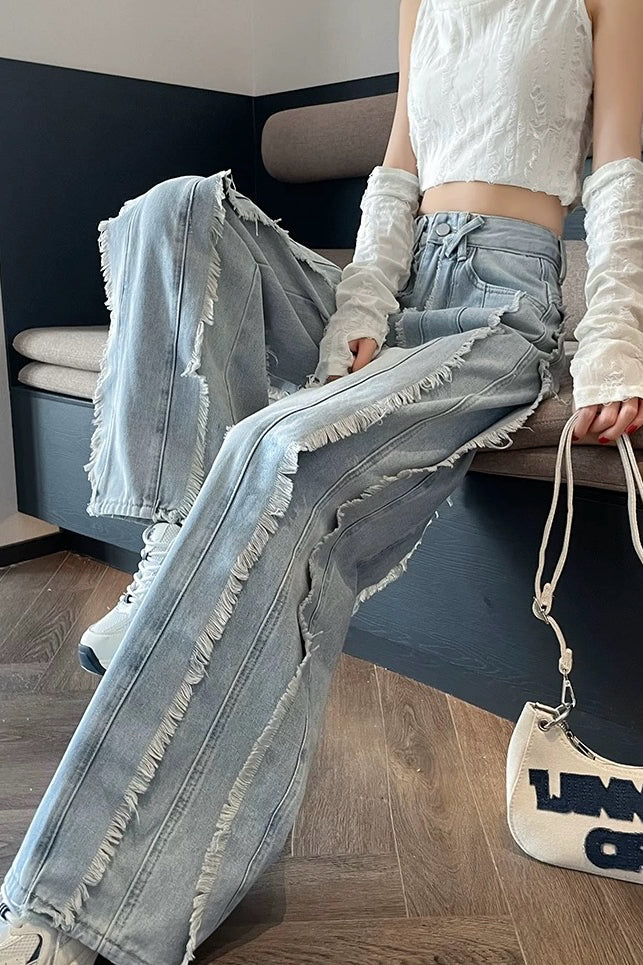 Frayed Hem Jeans