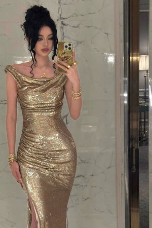 Gold Evening Dress