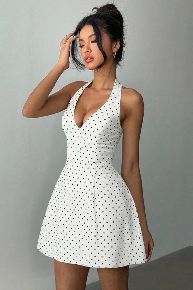 Polka Dot Halter Dress