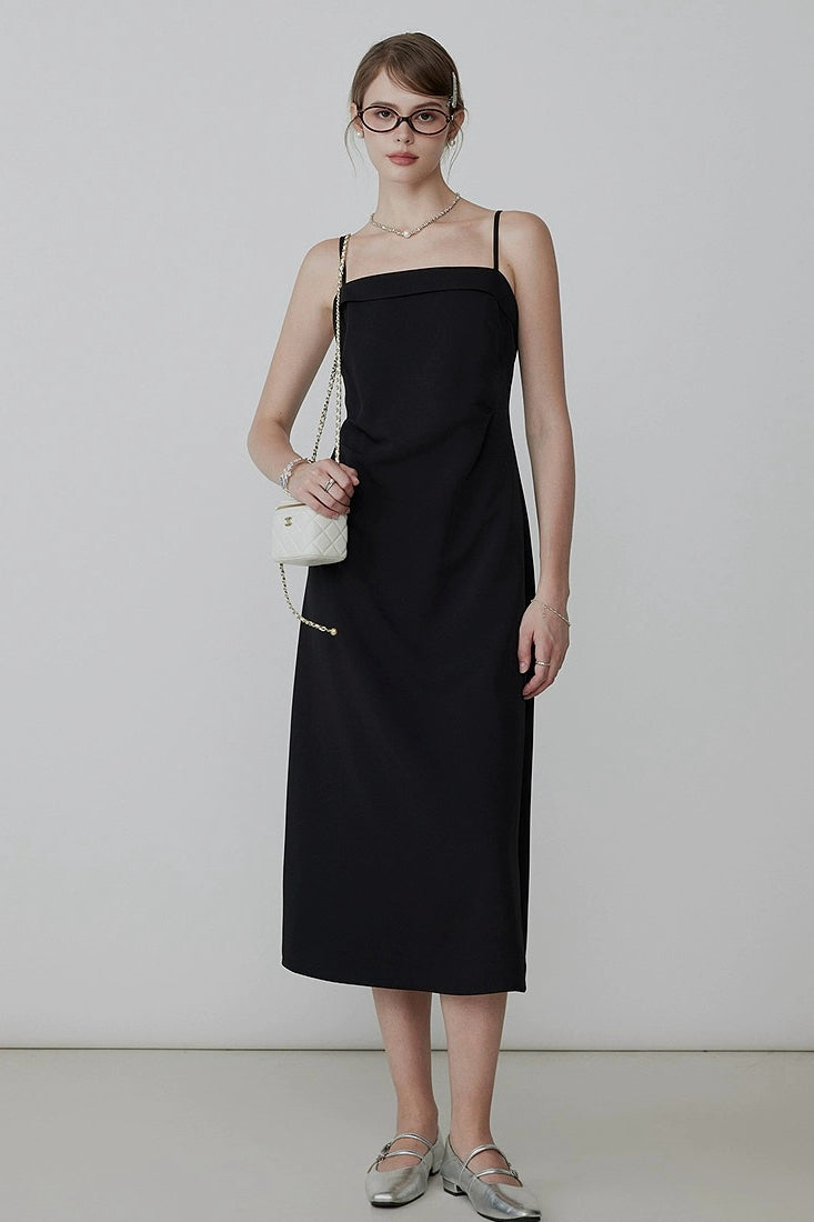 Black Spaghetti Strap Cocktail Dress