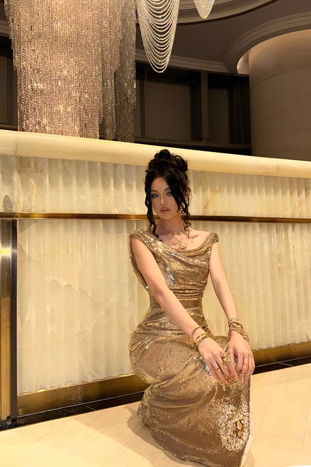Gold Evening Dress