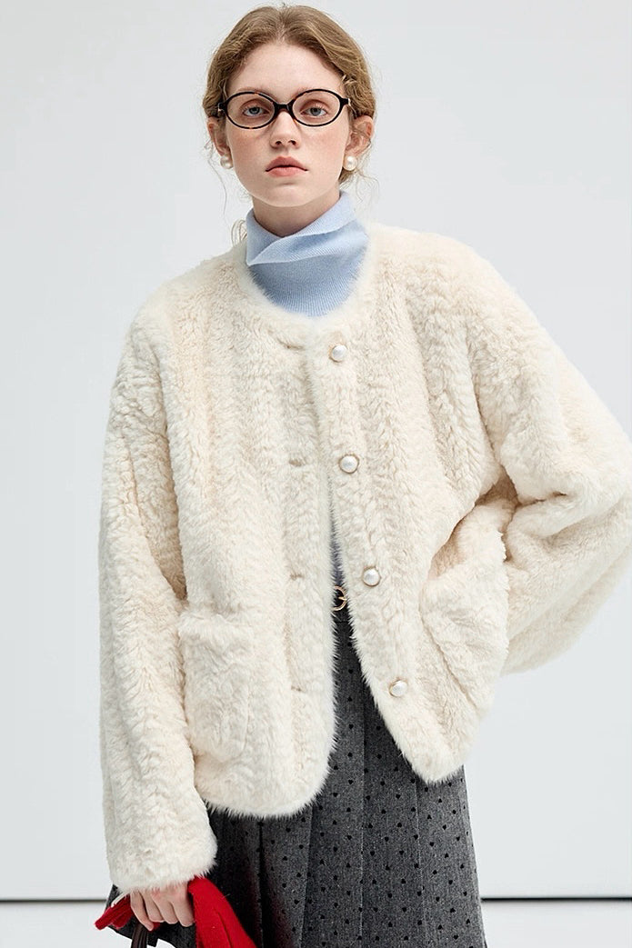 White Mink Fur Coat