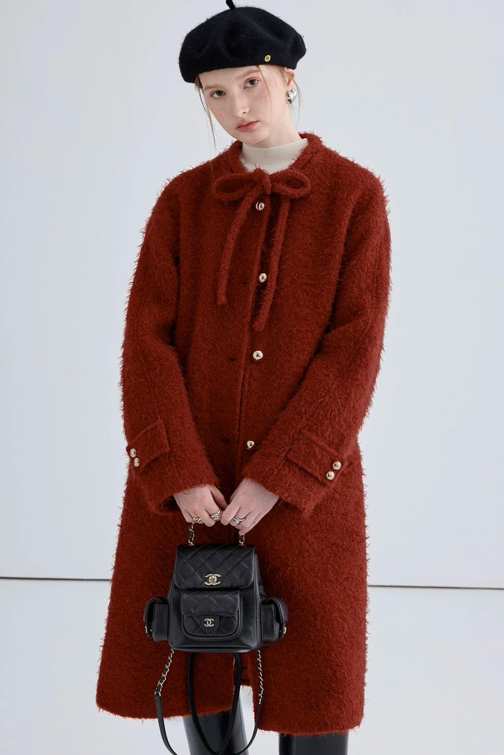 Red Long Wool Coat