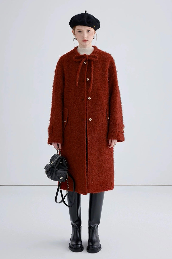 Red Long Wool Coat