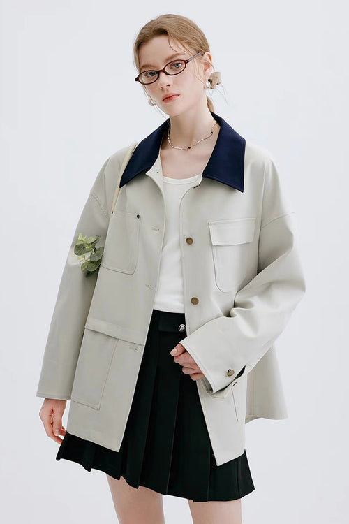 Black Collar Utility Jacket