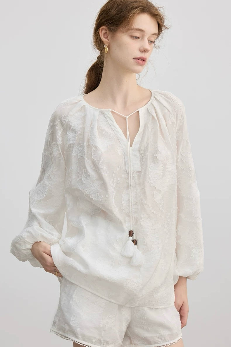 Embroidered Shirt Set