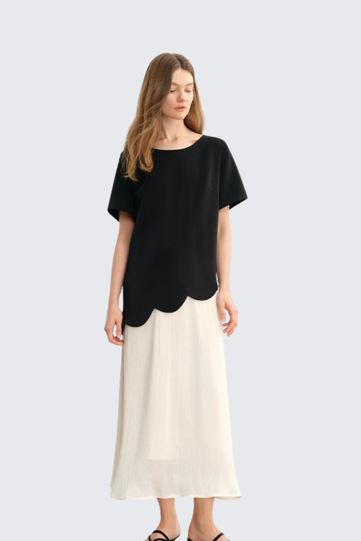 Black and White Patchwork Dress