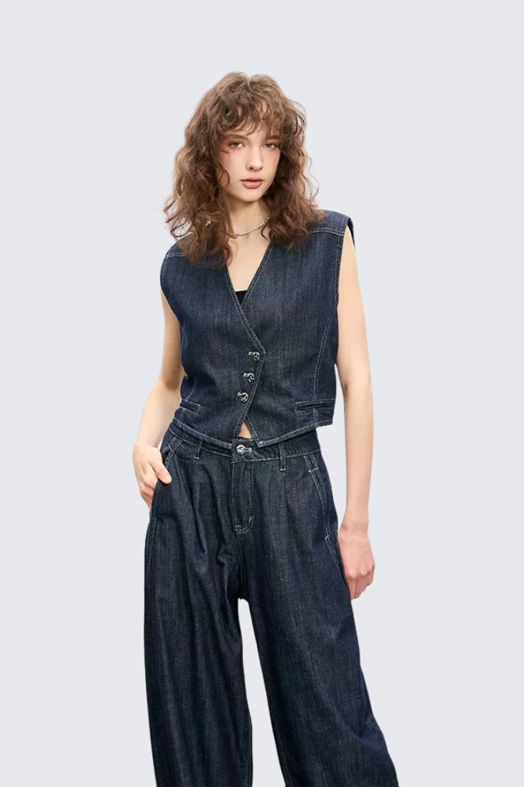 Denim Vest Set