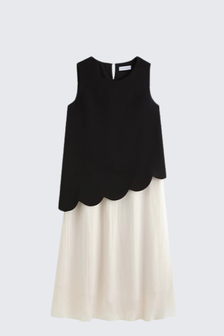 Black and White Patchwork Dress