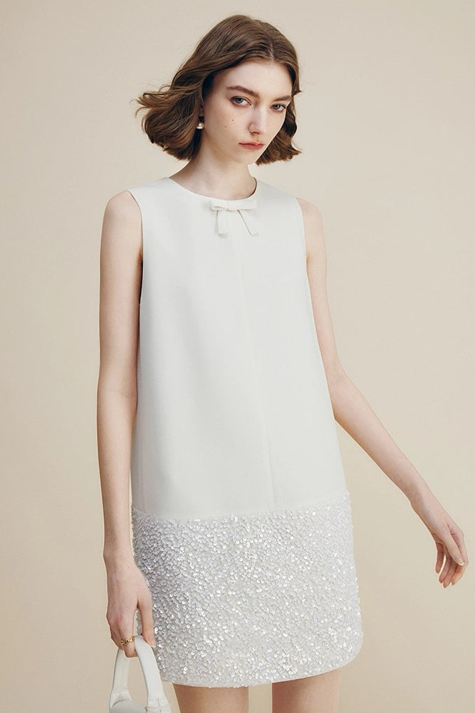 White Sequin Dress