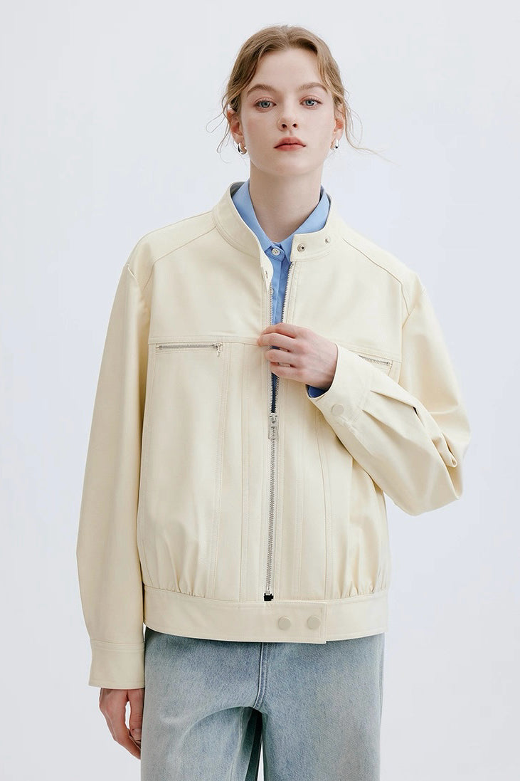 White Leather Jacket